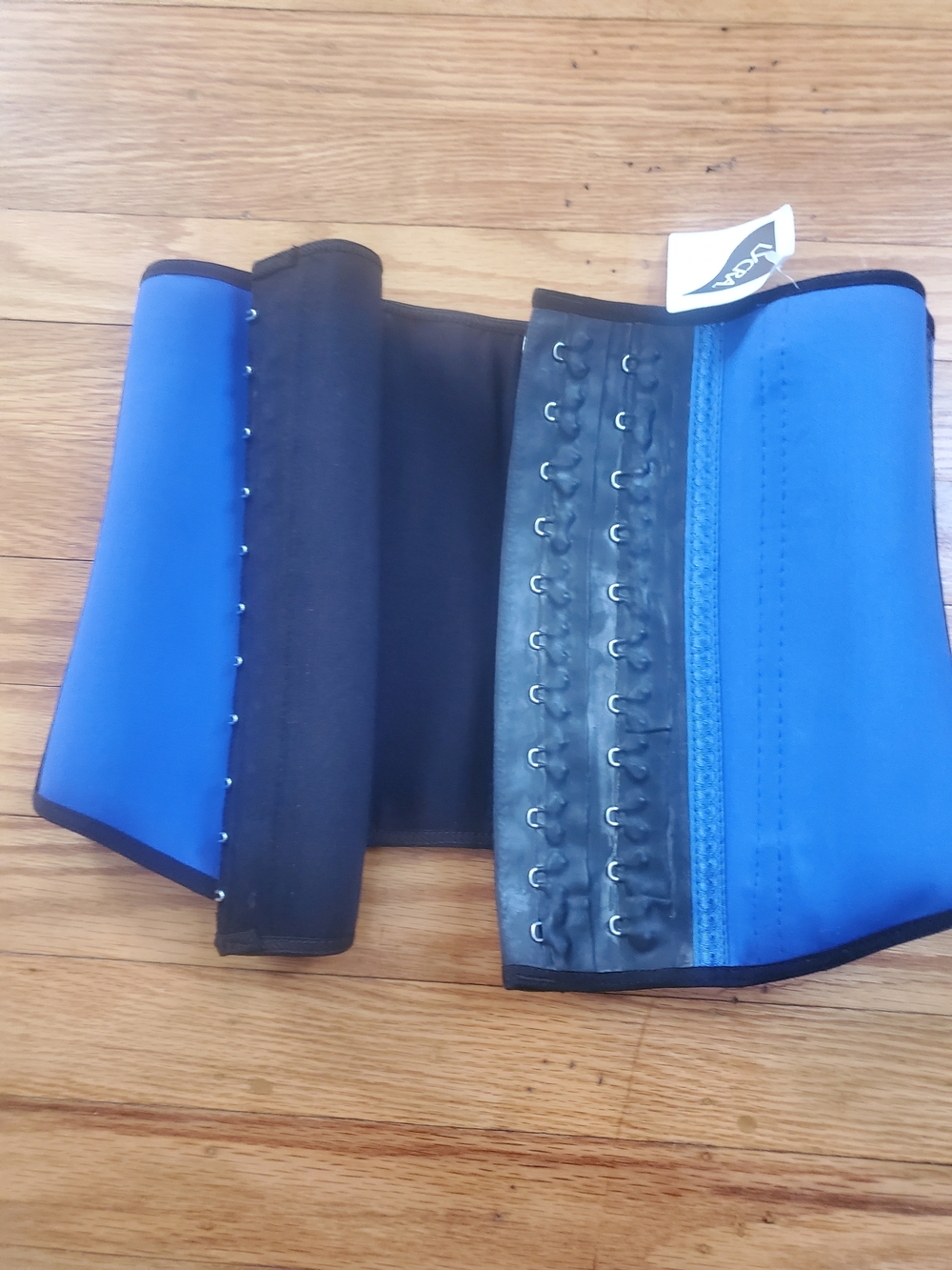 Blue Waist Trainer Hook-and-Eye Shapewear Top